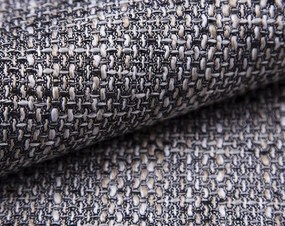 Sedacia súprava Rumba, tvar U, čierna ekokoža/melírová tkanina