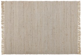 Jutový koberec 140 x 200 cm béžový ZERDALI Beliani
