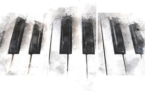 Obraz - Piano, aquarel (90x60 cm)