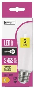 EMOS LED žiarovka CLASSIC E27, A67, 19W, 2452lm, 2700K, teplá biela, biela