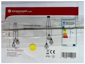 Lampenwelt Lampenwelt - Luster na lanku ELDA 3xE27/60W/230V LW1132