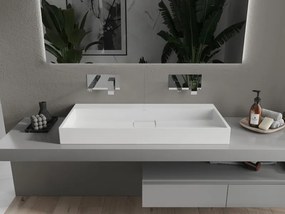 Mexen Ava nástenné umývadlo z konglomerátu B/O 100 x 46 cm, biela - 23011000