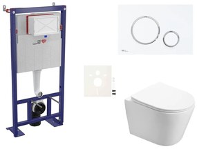 Cenovo zvýhodnený závesný WC set SAT do ľahkých stien / predstenová montáž + WC SAT Infinitio SIKOSSIN76