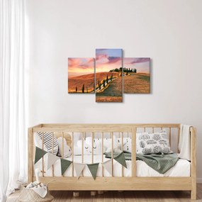 Obraz - Dom na kopci, Toskánsko, Taliansko (90x60 cm)