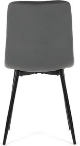 Jedálenská stolička zamatová, sivá CT-281 GREY4