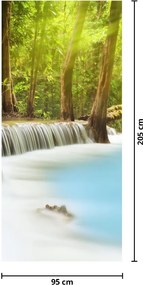 Fototapeta na dvere - Huai Mae Kamin, vodopády v lese (95x205cm)