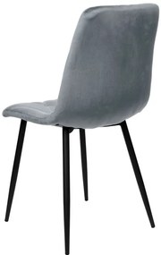 Jedálenská stolička MADISON zamatová, grafitová