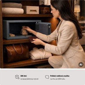Hotelový trezor elektronický s kódovým zámkom, na notebook 15″ a dokumenty, 200 x420x370 mm: ALFRED