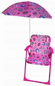 Detská campingová stolička Jednorožec růžový