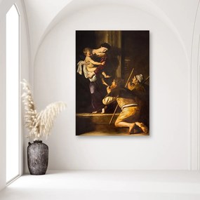 Obraz na plátně REPRODUKCE Caravaggio, Madona z Loreta - 80x120 cm