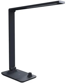 LED stolová lampa Panlux MASTER 10W 500lm 3000-5000K s integrovanou bezdrôtovou nabíjačkou 5V/1A, čierna