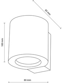 Nástenné bodové svietidlo EVE 1xGU10/10W/230V buk