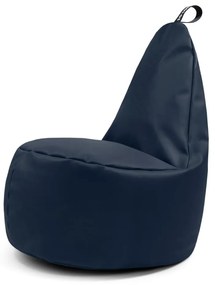 Tmavomodrý sedací vak z imitácie kože Lull L – So Soft?
