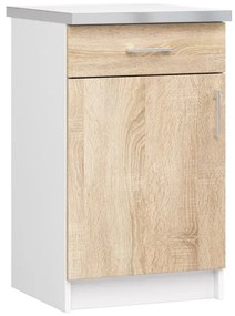 Kuchynská linka LIMA s vitrínou 1.8 m H720 biela / dub sonoma