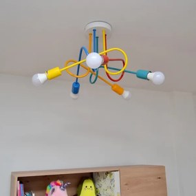 LED Detský prisadený luster OXFORD 5xE27/15W/230V