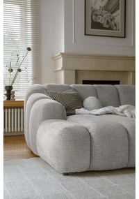 Svetlosivá rohová pohovka (ľavý roh/s leňoškou) Shell – Miuform