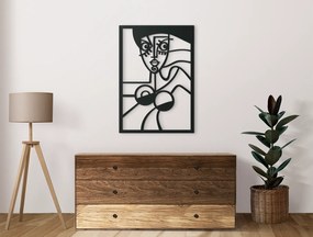 drevko Kubistický obraz na stenu Žena Rozmer obrazu: 44,5 x 31 cm, Farba dekorácie: Čierna