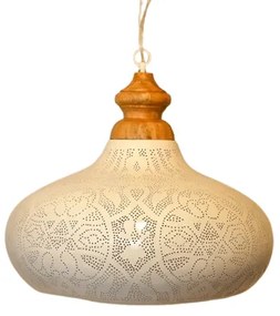 Luster do kuchyne White METAL & MASSIVE WOOD Ø53*120