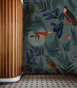 WALLCOLORS Turquoise Fern wallpaper - tapeta POVRCH: Prowall Sand