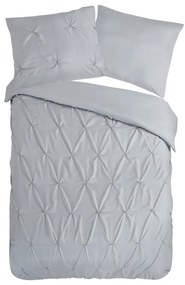 Sivé predĺžené obliečky na jednolôžko z mikrovlákna 140x220 cm Pure Elegance – Good Morning