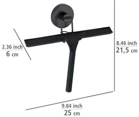 WENKO 24731100 - stierka do sprchy VACUUM-LOC, okrúhla, 24,5 x 25 cm, čierna