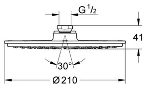 GROHE 28368000 - Sprchová hlavica RAINSHOWER COSMOPOLITAN Ø 210 mm lesklý chróm