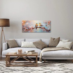 Obraz - Zamilovaní vtáčiky (120x50 cm)