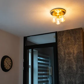 Stropné svietidlo Art Deco zlaté okrúhle - Facil 3