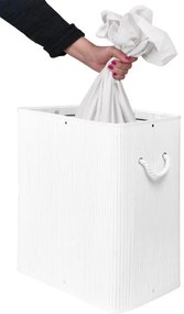 Kôš na bielizeň bambusový 100 l biely