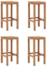 Barové stoličky 4 ks tíkový masív