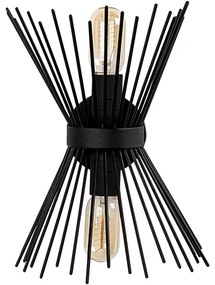 Nástenné svietidlo KIRPI 2xE27/40W/230V čierna