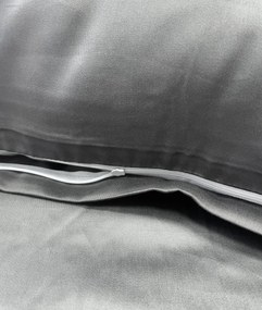 Obliečky bavlnený satén exclusive Modern tmavo sivé 200x140cm+90x70cm TiaHome
