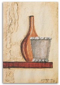 Gario Obraz na plátne Hlinený džbán na drevenej polici Rozmery: 40 x 60 cm