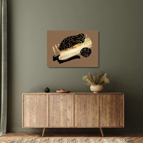 Sklenený obraz - Abstrakcia golden brown N⁰3 (70x50 cm)