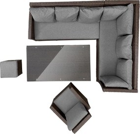 Veľký luxusné ratanový záhradný set Avenberg FIRENZE