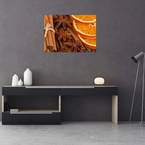 Sklenený obraz - Vonné korenie (70x50 cm)