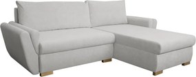 Rohová sedačka Helvetius, svetlo šedá látka