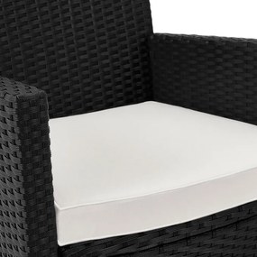 InternetovaZahrada Záhradná ratanová zostava Berlin 1+8 - čierna/drevo