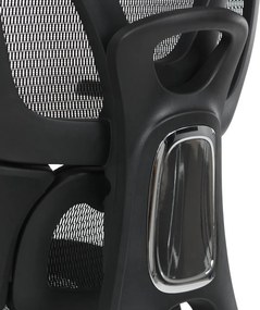 Kancelárska ergonomická stolička PORTE II — sieťovina, čierna