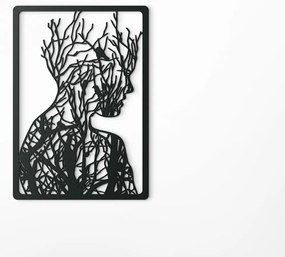 drevko Moderný obraz Žena Rozmer obrazu: 44,5 x 31 cm, Farba dekorácie: Čierna