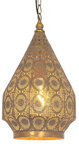 Orientálne závesné svietidlo zlaté so vzorom 26 cm - Mowgli