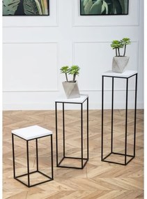 Stojan na kvety BASICLOFT 80x24 čierna/biela