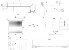 Sapho Sapho, GINKO podomietkový sprchový set s pákovou batériou, 2 výstupy, chróm, 1101-42-21