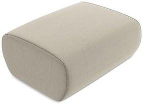 Béžová zamatová podnožka Kapua – Makamii