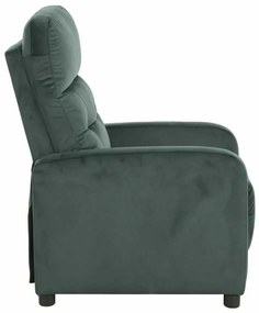 Polohovacie kreslo Lennox Velvet, zelená