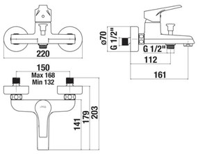 JIKA H3211W70044001 - Vaňová batéria CUBE lesklý chróm