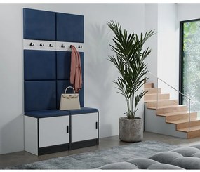 Predsieňový nábytok Roj 19 biely + Kronos 09 Modrá