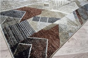 Vzorovaný koberec Villa 855 v hnedo-sivej kombinácii Rozmer: 60x100 cm