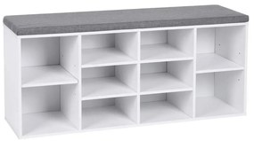 Botník VOREN biela/sivá