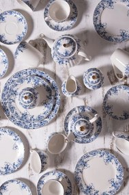Porcelánová miska s modrými kvety Blue Flowers - Ø 14*7 cm / 500ml